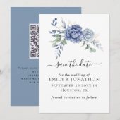 Save The Date Fournitures de mariage élégantes poussiéreuses ble (Devant / Derrière)