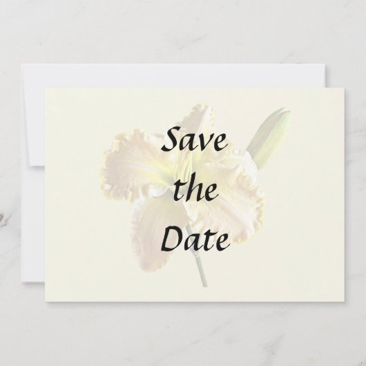 Save The Date Fournitures de mariage Lys du jour jaune (Dos)