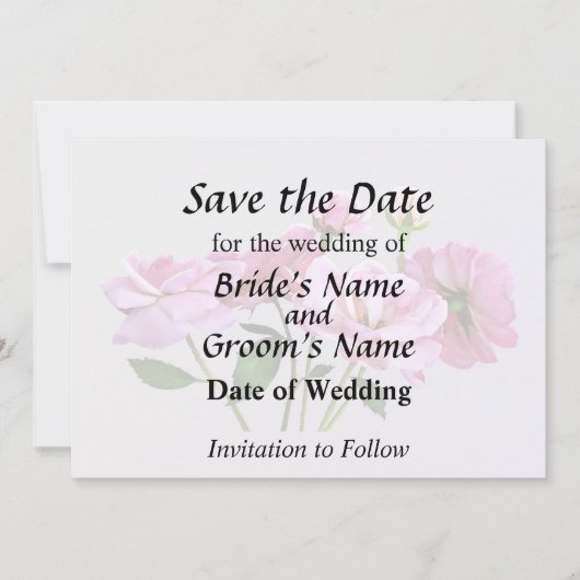 Save The Date Fournitures de mariage Roses Miniatures Roses (Devant)