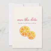 Save The Date Fraîcheur Citrus Foliage Mariage (Dos)