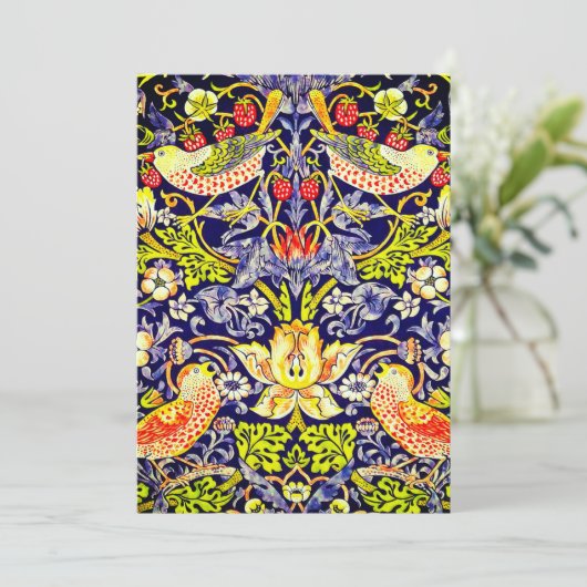 Save The Date Fraise Thief Oiseaux William Morris (Debout devant)