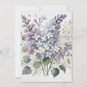 Save The Date Français Lilac Aquarelle Florale Élégante Printemp (Dos)