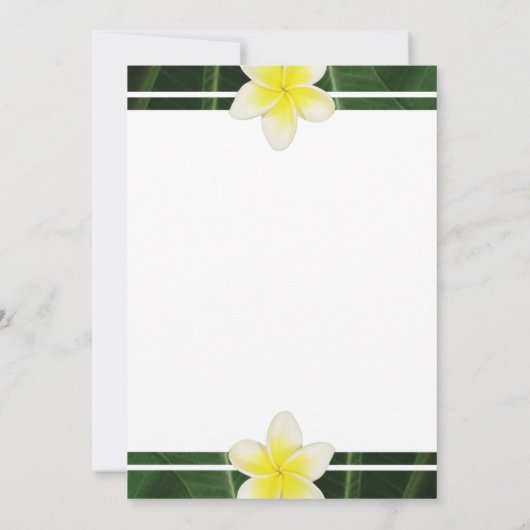 Save The Date Frangipani Jaune Plumeria Mariage Enregistrer La D (Dos)