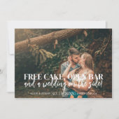 Save The Date Free Cake Open Bar Funny Mariage (Devant)