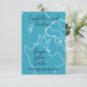 Save The Date Freehand linear drawing of a couple in love (Debout devant)