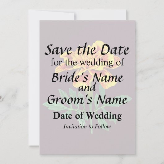 Save The Date French Marigold (Devant)