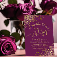 Frills or élégant sur Magenta Purple Mariage