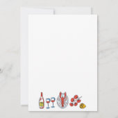 Save The Date Fruits de mer tirés à la main Plage de homard Mari (Dos)