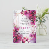 Save The Date 💗 Fuchsia Enchantage : Aquarelle (Debout devant)