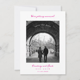 Save The Date Fuchsia Enregistrer la date de mariage