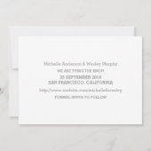 Save The Date Fuchsia Green Geometry Triad Enregistrer la date I (Dos)