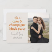 Save The Date Fun Bold Typographie Burange Orange Mariage (Devant)
