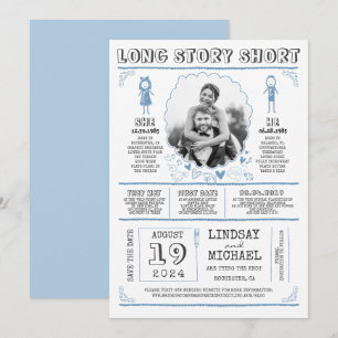 Save The Date Fun Décontracté et mignon Enregistrer la photo Dat