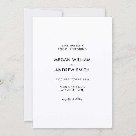 Save The Date Fun mariage mignon couple (Dos)