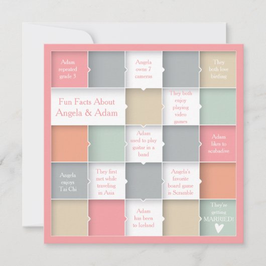 Save The Date Fun Whimsical Infographie Photo Enregistrer la dat (Devant)
