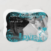 Save The Date Funky Fun Photo Wedding Enregistrer la date (Devant / Derrière)