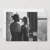 Save The Date Funky Retro Mod unique rose et rouge photo (Dos)