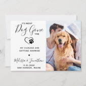 Save The Date Funny Animal Mariage Custom Photo Chien (Devant)
