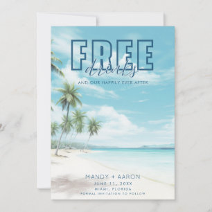 Save The Date Funny Beach Wedding Photo Enregistrer la date