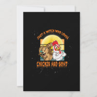 Funny Chicken et Goat Halloween Costume Poison