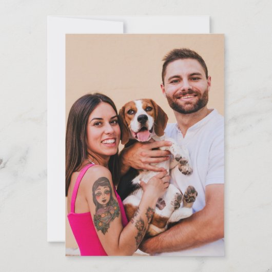 Save The Date Funny Chien 2 Mariage photo (Dos)
