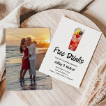 Save The Date Funny Décontracté Unique Boissons Libres Mariage P<br><div class="desc">Décontracté Unique Boissons Mariage Photo Enregistrer la date</div>