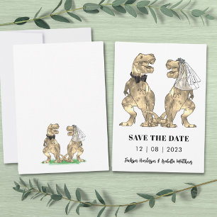 Save The Date Funny Dinosaur Mariage