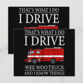 Save The Date Funny Firefighter C'est ce que je fais Conduire We (Devant / Derrière)