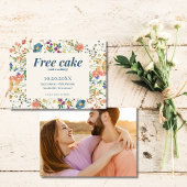 Save The Date Funny Free Cake Fleurs sauvages mariage Enregistre