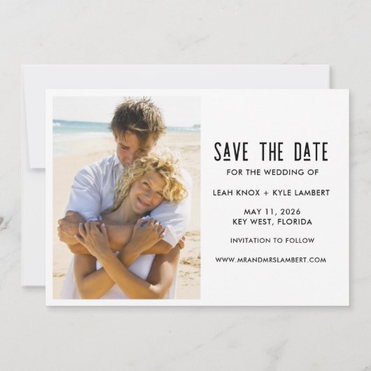 Save The Date Funny Free Dracks Mariage photo (Dos)