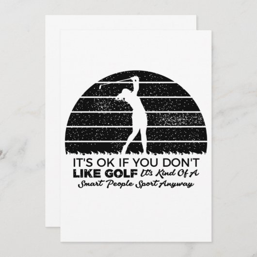 Save The Date funny golf sayings golfing quote (Devant / Derrière)