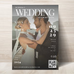 Save The Date Funny Magazine Couverture sombre Photo Mariage uni<br><div class="desc">Surprenez vos proches avec cette invitation ultra élégante,  avec votre photo personnalisée et les détails. Ajoutez facilement tous vos détails en cliquant sur l'option "personnaliser".</div>