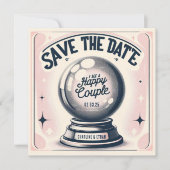 Save The Date Funny Magic Ball rose bleu foncé Enregistrer la da (Devant)