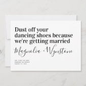 Save The Date Funny Mariage de typographie moderne (Devant)