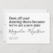 Save The Date Funny Modern Typography Mariage Changez la date (Devant)
