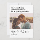 Save The Date Funny Modern Typography Mariage photo (Devant)
