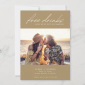 Save The Date Funny Open Bar Mariage photo (Devant)