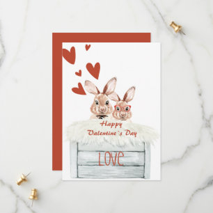 Save The Date Funny Rabbit Vallentine Card Love