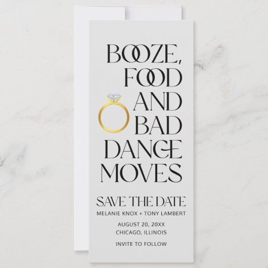 Save The Date Funny Unique mariage numérique Enregistrer la date (Devant)