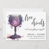 Save The Date Funny Whimsical Romantic Goblet Mariage photo (Devant)