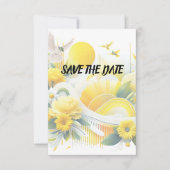 Save The Date Fusion ensoleillée : Jaune & Lime Conception vibra (Devant)
