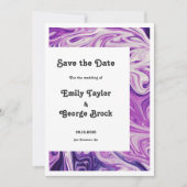 Save The Date Galaxie bleue minimale moderne Mariage d'art Abstr (Devant)