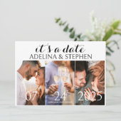 Save The Date Galerie de trois photos de script simple moderne C (Debout devant)
