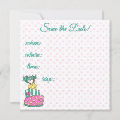 Save The Date Gâteau de plage tropicale (Dos)