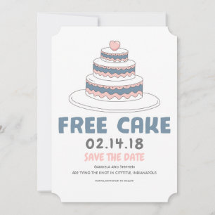 Save The Date Gâteau gratuit Simple et amusant Enregistrer la