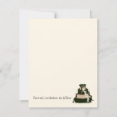 Save The Date Gâteau Mariage au chocolat Enregistrer la date (Dos)