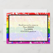 Save The Date Gay Rainbow Freedom Flag Wedding Enregistrer la da (Dos)