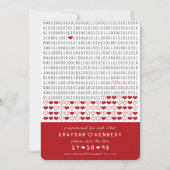 Save The Date Geek Programmé Pour L'Amour Simple Code Binaire Ph (Devant)