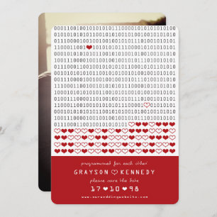 Save The Date Geek Programmé Pour L'Amour Simple Code Binaire Ph