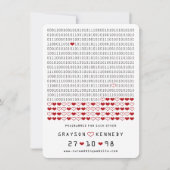 Save The Date Geek Programmé Pour L'Amour Simple Code Binaire Ph (Devant)